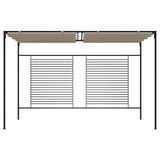 Gazebo with Retractable Roof 3x4x2.3 m Taupe 180 g/m 313624