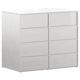 Wheelie Bin Storage for 2 Bins Silver 136 x 77.5 x 115.5 cm 3394788
