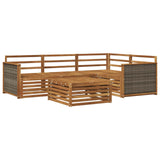 Outdoor Sofa Set 5 pcs Natural Solid Acacia Wood 3383317