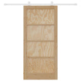 Sliding Door ORKDAL Brown 93 x 202 cm Solid Pine Wood 3333430