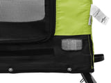 Pet Bike Trailer Green and Black Oxford Fabric and Iron 94018