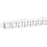 Dog Kennel Black 7 m Steel 3082097
