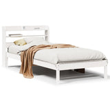 Bed Frame without Mattress White 100x200 cm Solid Wood Pine 3306538
