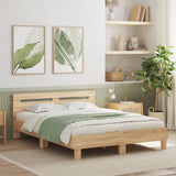 Bed Frame with LED without Mattress Sonoma Oak 140x200 cm 3207548