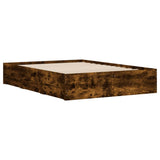 Bed Frame with Drawers without Mattress Smoked Oak 120x200 cm 3207284