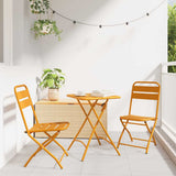 Garden Folding Chair Folding 2 pcs Mustard 42 x 52 x82cm 42002939
