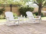 Garden Lounge Set 3 pcs White HDPE 3335838