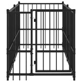 Dog Kennel Black 193.5x97x100 cm Steel 171627