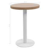Bistro Table Light Brown 60 cm MDF 286420