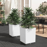 Planters 2 pcs White 30x30x37 cm Polypropylene 364183