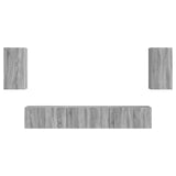 TV Cabinet Set Wall-mounted 5 pcs Grey Sonoma Engineered Wood 3409075