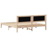 Bed Frame with Headboard Dark Grey 160 x 200 cm Solid Pine Wood 878175