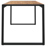 Garden Table with U-shaped Legs 140x80x75 cm Solid Wood Acacia 319515