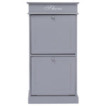 ZNTS Shoe Cabinet Grey 50x28x98 cm Paulownia Wood 284090