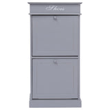 ZNTS Shoe Cabinet Grey 50x28x98 cm Paulownia Wood 284090