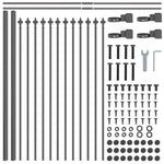 Garden Fence Grey 3.4 x 0.6 m Powder-coated steel 3334028