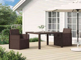 Garden Dining Chairs 2 pcs Brown PP 899962