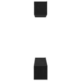 TV Cabinet Set Wall-mounted 4 pcs Black Oak Engineered Wood 3393361