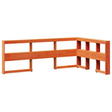 Bookcase Bed without Mattress Wax Brown 150x200 cm Solid Wood Pine 3324316