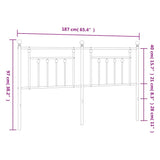 Metal Replace Headboard White 180 cm 353622