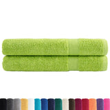 Premium Sauna Towels SOLUND 2 pcs Apple Green 80x200 cm 600 gsm 137506
