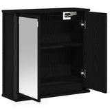 Bathroom Wall Cabinet with Mirror Black Oak 60x21x60 cm 861897