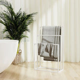 Freestanding Towel Rack White 48x24x79 cm Iron 343091