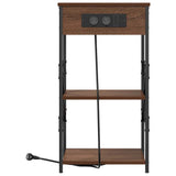 Bedside Cabinet Brown Oak 41 x 31 x 76 cm Engineered Wood 859533