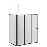 Shower Screen Folding White Aluminium 42009757