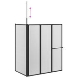Shower Screen Folding White Aluminium 42009757