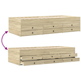 Daybed with Drawers without Mattress Sonoma Oak 75x190 cm Small Single 3280890