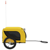 Pet Bike Trailer Yellow and Black Oxford Fabric and Iron 94001