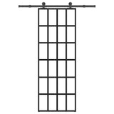 Sliding Door with Hardware Set 76x205 cm ESG Glass&Aluminium 3332854
