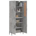 Highboard Concrete Grey 69.5x34x180 cm Engineered Wood 3199565