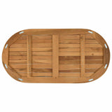 Table Top Oval Solid Teak Wood Natural 42033171