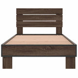Bed Frame without Mattress Brown Oak 90x200 cm 845746