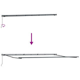Manual Retractable Awning Anthracite and White 600x300 cm 3310243