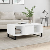 Coffee Table White 90x50x36.5 cm Engineered Wood 830596