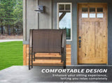 Set of Two Folding Rattan Seat Chairs - Brown T3398P317526
