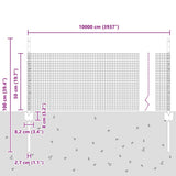 Welded Wire Fence with Posts 100 x 0.5 m PVC-Coated Steel Green 3336533