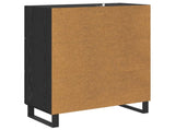 Sideboard Black Oak 69.5 x 34 x 90 cm Engineered Wood and Iron 881647