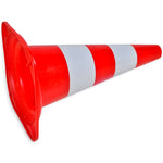 10 Reflective Traffic Cones Red and White 50 cm 141818