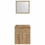 ZNTS 2 Piece Bathroom Furniture Set Artisan Oak Engineered Wood 862037