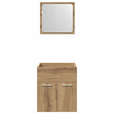 ZNTS 2 Piece Bathroom Furniture Set Artisan Oak Engineered Wood 862037
