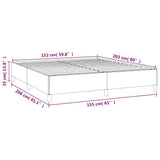Bed Frame without Mattress Dark Grey 152x203 cm Queen Fabric 347207