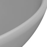 Luxury Bathroom Basin Round Matt Light Grey 32.5x14 cm Ceramic 146971