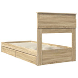 Storage Bed with Drawer Sonoma Oak 90 x 200 cm Engineered Wood 3409944