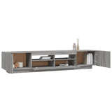 2 Piece TV Cabinet Set with LED Lights Grey Sonoma Engineered Wood 3120171