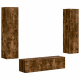 TV Cabinet Set 6 pcs Smoked Oak Engineered Wood 3409128