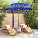 Balinese Parasol Blue 210-220 cm Cotton, solid wood 3356895